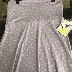 Lularoe maxi XXS Lavender polka dot NWT